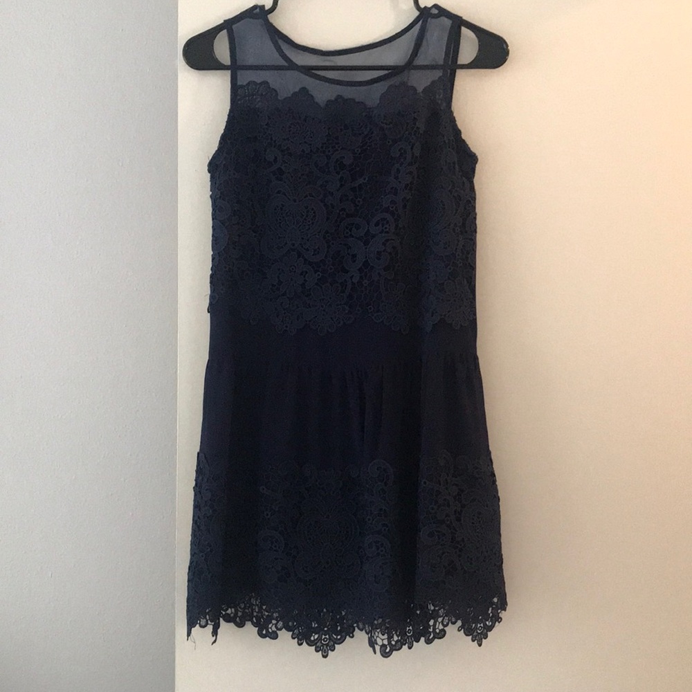 Blue lace dress